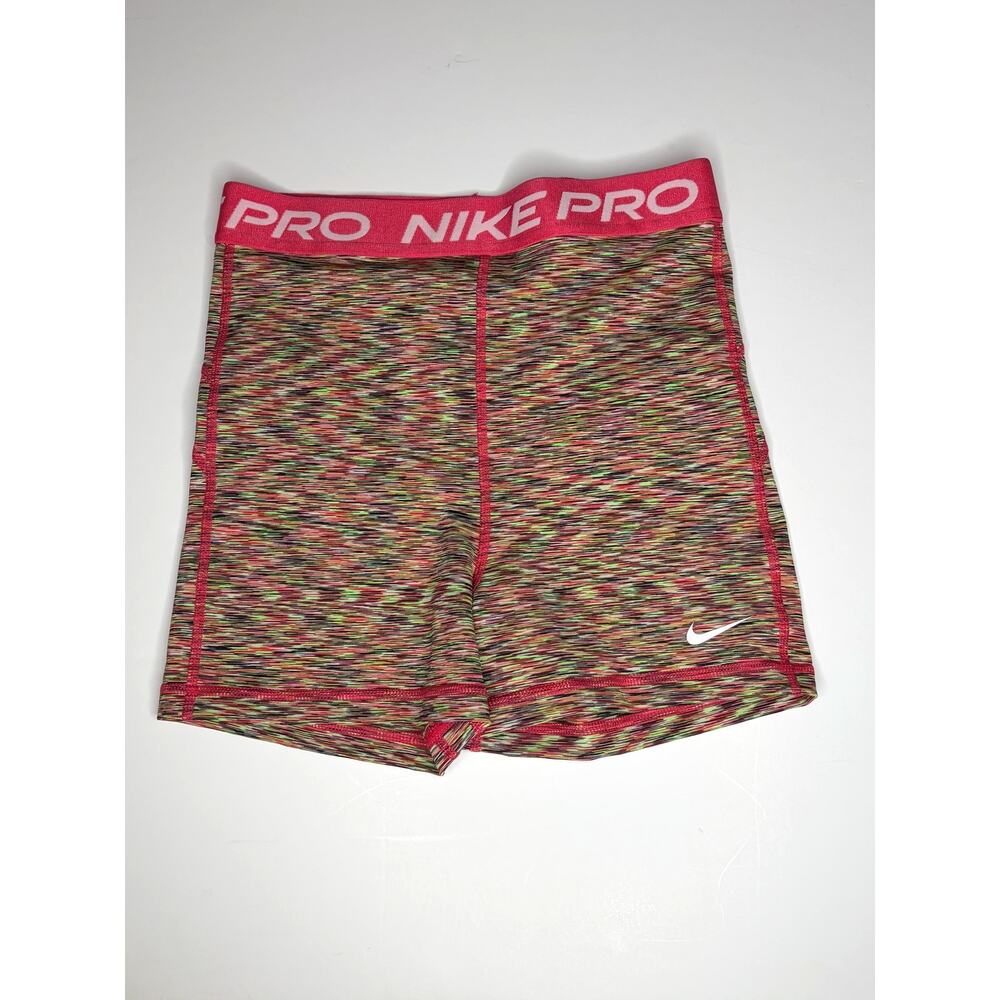 Nike Pro High Rise 3" Inseam Shorts Pink Pattern New S